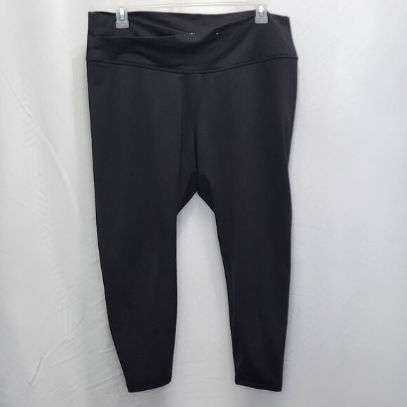 Old Navy Crossfront Crop Leggings Womens XXL Black Cloudcomfy 2XL High Rise W12X - Picture 1 of 7